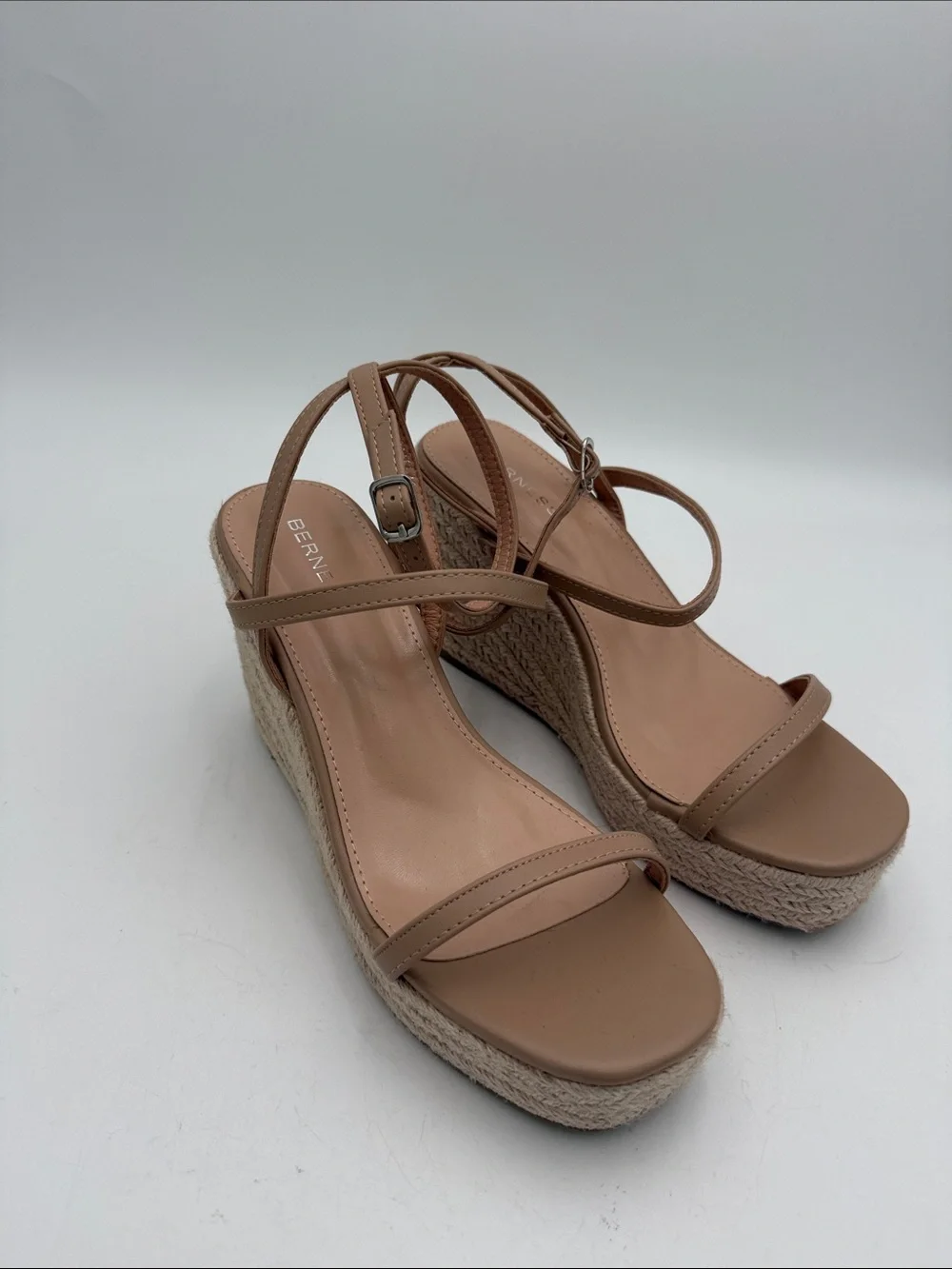 Berness Wedge Sandals in Taupe Nude women 10 espadrilles vacation boho casual